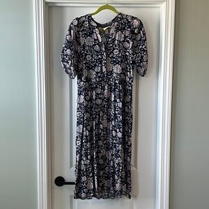 Knox Rose Navy Floral Midi Dress